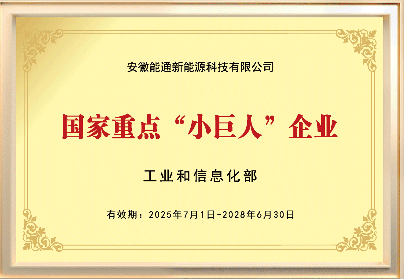 國家重點「小巨人」企業